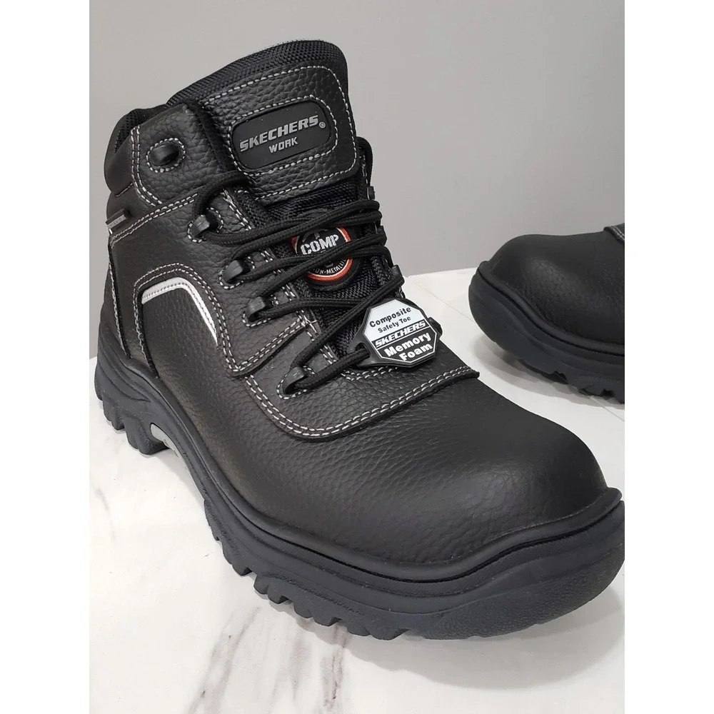 Skechers Men's‎ Size 11 Work Relaxed Fit Burgin Sosder Comp Toe Boots Black